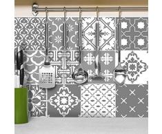 Stickers Adesivi piastrelle scandinavi | Sticker Adesivo Piastrelle di cementoÂ âÂ Mosaico Piastrelle da parete bagno e cucina | Piastrelle di cemento adesivo da pareteÂ âÂ azulejos 15Â x 15Â cmÂ âÂ 12Â pezzi