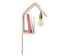 Tosel 31810Â applica comodino 1Â luce, legno, e27, 40Â W, Blu, 29Â x 36Â cm