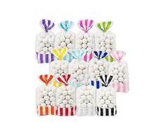 Amscan Candy Buffet strisce Party Bags, Argento