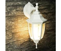 Lampada da parete rustica in alluminio esterno in vetro bianco E27 IP44 Lampada da terrazzino giardino