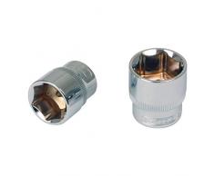 KS Tools CHROMEplus Hexagonal Socket, 7mm Bussola Esagonale 3/8, 7 mm, Incolore