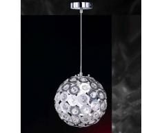 Honsel Leuchten 62411 lampadario cromo/nichel opaco acrilico trasparente