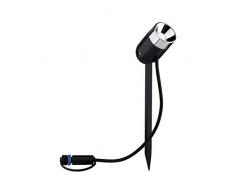 Paulmann 94241 Plug & Shine Spot Pike LED Lampada da Esterno Rotonda incl. 3 x 3.5 Watt Dimmerabile Antracite 3000 K Bianco Caldo, Plastica 3.5 W, Black, 1 pezzo