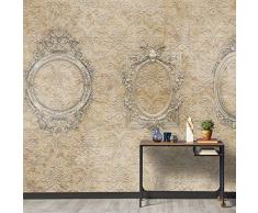 8 ROTOLI Carta da parati Frescos Frames shabby chic parete completa 456x300cm 13,68 MQ COLLA INCLUSA