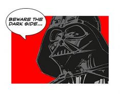 Komar Quadro da Parete Star Wars Classic Comic Quote Vader per cameretta dei Bambini, Decorazione, Stampa Senza Cornice Disponibile in 3 Misure, Multicolore, WB121-40x30