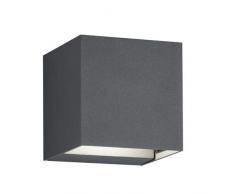 Trio Leuchten Adaja - Lampada da parete per esterni, in alluminio, 3 W, colore: Antracite