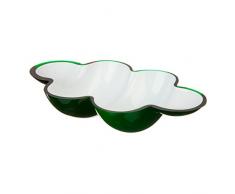 Vetro di Bohemia Energy Ciotola, Motivo Moderno, Vetro, Verde, 15Â x 34Â x 15Â cm
