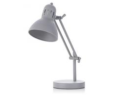 Montemaggi APU501 Lampada da Scrivania con Asta Flessibile, Grigio