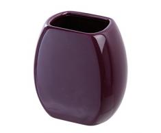 FERIDRAS Parigi Portaspazzolino, Viola, 6x9x10.5 cm