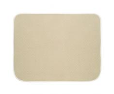 InterDesign iDry Tappetino Doccia e Vasca da Bagno, Tessuto, Beige, 45.75x61x0.25 cm