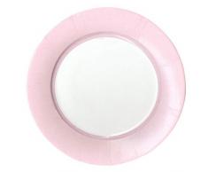 Caspari Linen Petalo Piatti, Confezione da 8, Carta, Rosa, 25.4Â x 3Â x 25.4Â cm