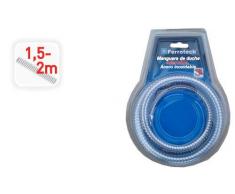 FERROTECH - Tubo Estensibile per Doccia, 1,5 â 2 m, in Acciaio Inox. Cromata, 0