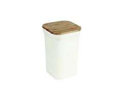 Jocca Fiber Contenitore per archiviazione con Coperchio in Legno, Decorazione 11,6Â x 11,6Â x 18,5Â cm, in bambÃ¹, Beige, 11.6Â x 11.6Â x 19Â cm