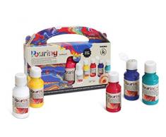 Morocolor PRIMO, colore acrilico in bottiglia, 5 colori acrilici da 100ml, colori acrilici per dipingere tecnica Pouring, tempere acriliche permanenti, tappo dosatore, Made in Italy