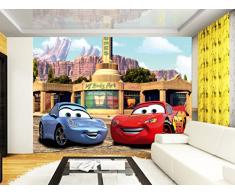 AG Design - Photo Wall Mural - Non Tessuto Bambini Disney - Disney Cars - Foto Sfondo - Poster Gigante con Parete -360 x 270 cm - 4 Parti - FTDN 5053