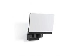 Steinel - Faretto a LED XLED PRO 240, con sensore di movimento a 240°, portata 12 m, colore: bianco, incluso supporto per parete angolare Senza rilevatore di movimento Nero