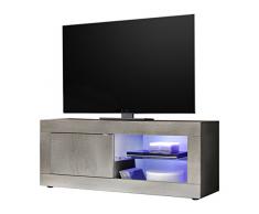 BASIC PINO 202915-01 - Mobile TV Piccolo, in Legno, Grigio, 140 x 43 x 56 cm