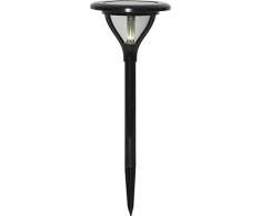 Star Mervia - Lampada a energia solare, in metallo, 34 x 16 cm, colore: Nero