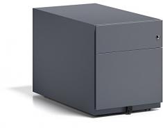 Bisley Note - Cassettiera su rotelle con Maniglie, 1 cassetto Universale, 1 cassetto HR, in Metallo, 634 Grigio Antracite, 77,5 x 42 x 49,5 cm