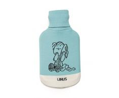 Excelsa Peanuts Borsa Acqua Calda Linus, Acrilico, Azzurro, 35x19x3.5 cm