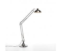 Stones LA/088/NI Lampada da Terra Regolabile, Nikel, 38x38x190 cm