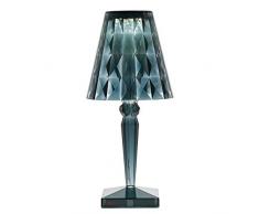 Kartell Big Battery, Lampada da Tavolo, Azzurro, Batteria Dimmerabile