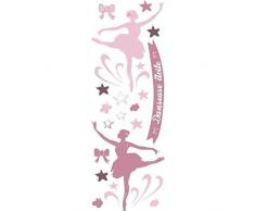 Plage 152536 Adesivi murali - Stickers per i Bambini -Ballerina, 1 Foglio, 24 x 68 cm
