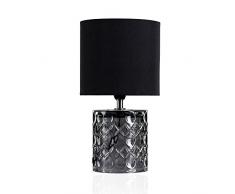 Pauleen 48015 Tavolo Crystal Glow Max. 20W E14 Lampada da Comodino Grigio Nero 230V Metallo/plastica Senza Lampadina