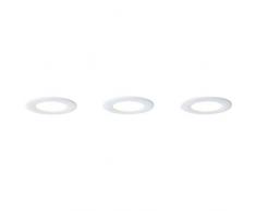 Brilliant Tanel WiZ - Set di 3 faretti fissi da incasso, in metallo, 15 W, colore: Bianco