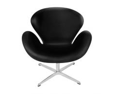 Premier Housewares 2403240 Tiffany Sedia, Effetto Pelle, Nero