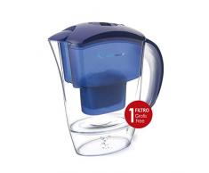 TM Electron TMJAR025BL - Caraffa filtrante per Acqua, Compatibile con cartucce, Design Speciale per Frigorifero con capacitÃ 2,5 L e indicatore di Data per Il Cambio del Filtro, Blu, 2,5 L