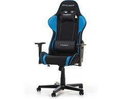 DX Racer - Sedia da Gaming Formula per PC/PS4/XBOX One, ergonomica, con Rivestimento in Tessuto, Tessuto a Rete Traspirante, Tessuto, Schwarz/Blau mit Soffbezug, 85.5 x 69.5 x 35 cm