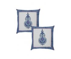 RAJRANG Schillernde Cuscino – Printed Viola Cotone Cuscino Cover Coppia