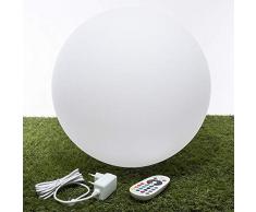Lampada LED da Terra Sfera Light Ã40Cm Multicolor Rgb Batteria Ricaricabile e Telecomando Ip65