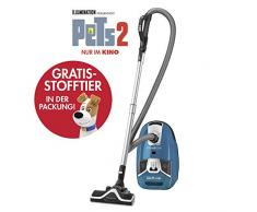 Rowenta RO6371EA Silence Force 4A+ Compact Home & Car - Aspirapolvere con sacchetto Parquet + Peluche di PETS Blu