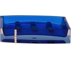 SANWOOD Marilyn 6941817 - Portasapone in Acrilico con Cristalli Swarosky, Colore: Blu