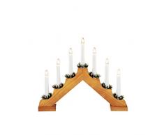 Konstsmide 2262-130 / Candeliere colorato quercia / 7 lampade trasparenti / 230V interno/cavo bianco