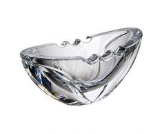 Vetro di Bohemia Ellipse Posacenere, Vetro, 8.5Â x 17.5Â x 7.5Â cm
