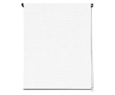 Estoronline Tenda avvolgibile, PVC e Fibra di Vetro 100x250x9 cm Bianco