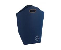 Wenko 62142100 - Cesto portabiancheria in Feltro, capacitÃ : 42 l, Poliestere, 45 x 60 x 25 cm, Blu Scuro