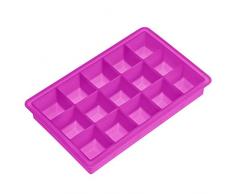 Lurch 10429 Gelatiera in Silicone Platino Senza BPA, per 15 cubetti di Ghiaccio di Dimensioni 3 cm