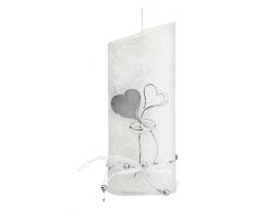 wiede Uomo Matrimonio Candela Bianco Madreperla, Cera, Argento, 22Â x 8.5Â cm