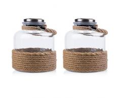 Smartwares - Lampada a energia solare, 200 W, trasparente, 2 pezzi