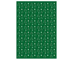 URSUS 60950024 - Confezione di 10 fogli di cartoncino con silhouette di alberi di Natale, 300 g/mq, circa 23 x 33 cm, per decorazioni, confezioni regalo e biglietti, verde scuro, taglia unica