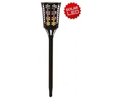 Naeve luci LED torcia con vero effetto fiamme, in plastica, 1Â W, Nero, 11Â x 11Â x 66Â cm