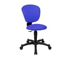 Topstar Sitness Quarter Ball Sedia Girevole per Bambini, Tessuto, Blu, 51 x 41 x 87 cm
