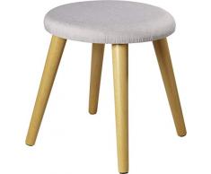 ECHTWERK Skandi - Sgabello Imbottito con Gambe in Legno, 40 x 40 cm, 2,8 kg, Colore: Grigio