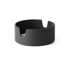 Norman Copenhagen Salon - Vassoio in Legno, Ã 20 cm, Colore: Nero