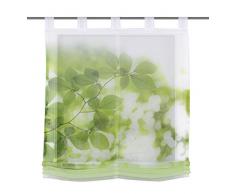 Home Fashion 79912-768 - Tenda a Pacchetto in Voile, con Motivo Stampato, 140 x 100 cm, Colore: Verde