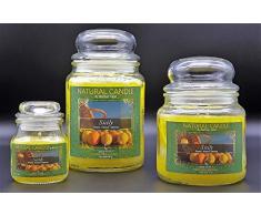 Nature Candle 167369 Candela Profumata Blueberry, 100% Cera Vegetale, 580 g, Assortito